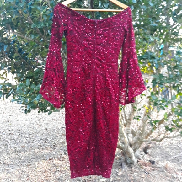 Red Sexy Lace Premier Amour Dress - Picture 7 of 8